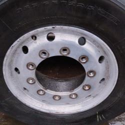 SETS OF SIX ALCOA ALUMINIUM OFF SET AND CENTRE MOUNT SUPER SINGLE TRAILER WHEELS