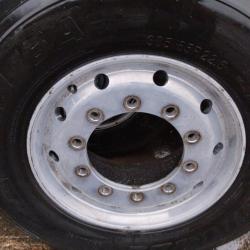 SETS OF SIX ALCOA ALUMINIUM OFF SET AND CENTRE MOUNT SUPER SINGLE TRAILER WHEELS